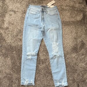 Just USA Light Blue Distressed Skinny Jeans